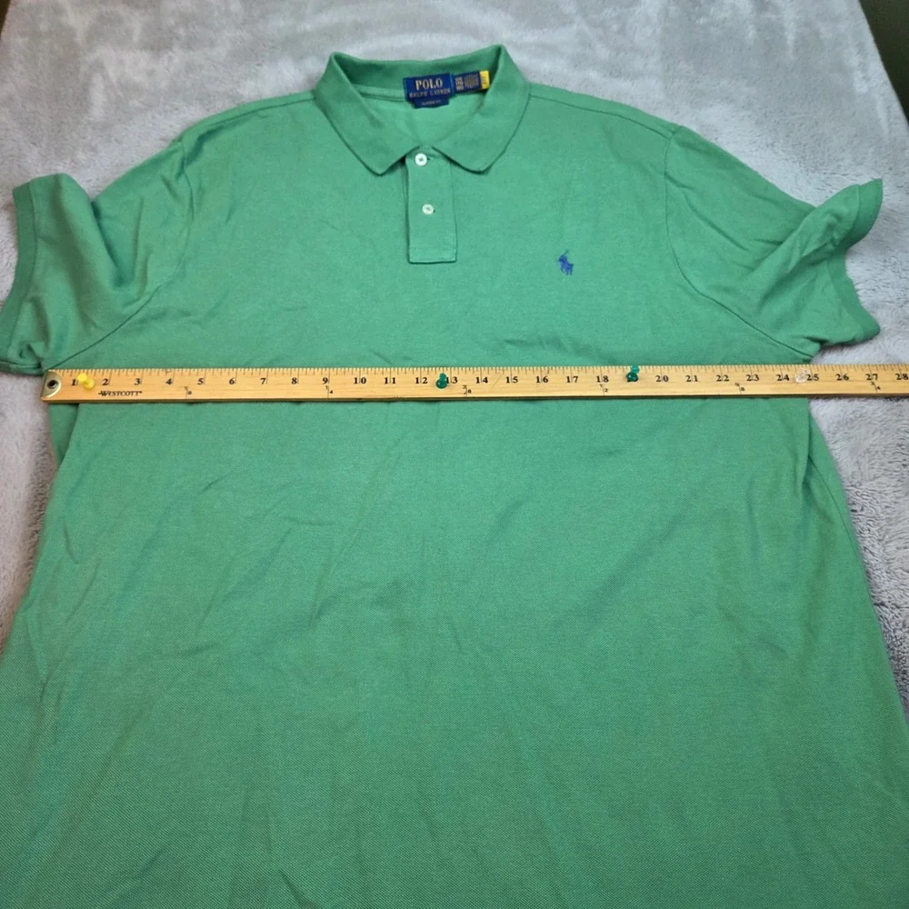 Polo Ralph Lauren Polo Mens XXL Classic Fit Short Sleeve Pique Pony Logo Green